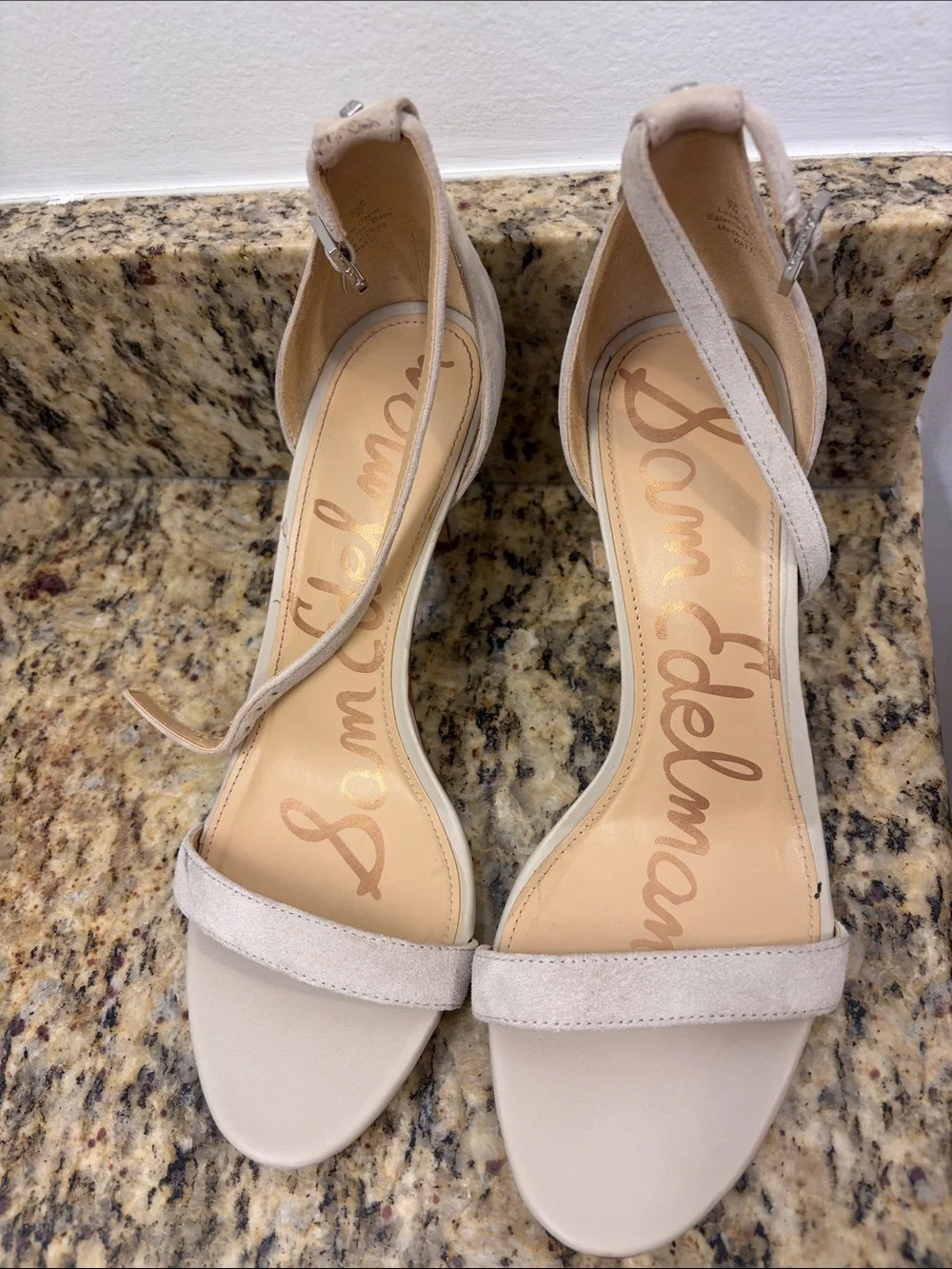 Sam Edelman Women’s Ankle-Strap Sandals in Light Beige size 7
